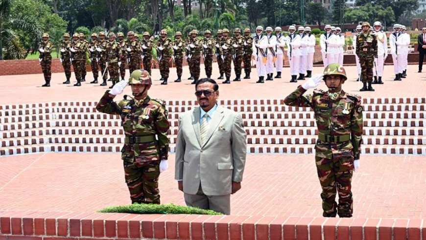 Acting President Hafiz Uddin Honors Liberation War Martyrs