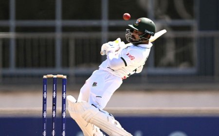 Bangladesh were bowled out for 426, securing a commanding 228-run first-innings lead over Australia in the Darwin Test