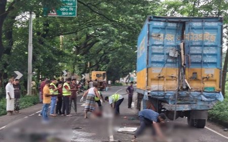 Three Killed as Bus Crashes Into Stationary Covered Van in Feni