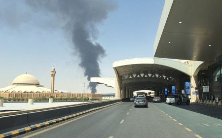 Black Smoke, Flames Seen Rising Near Riyadh Airport