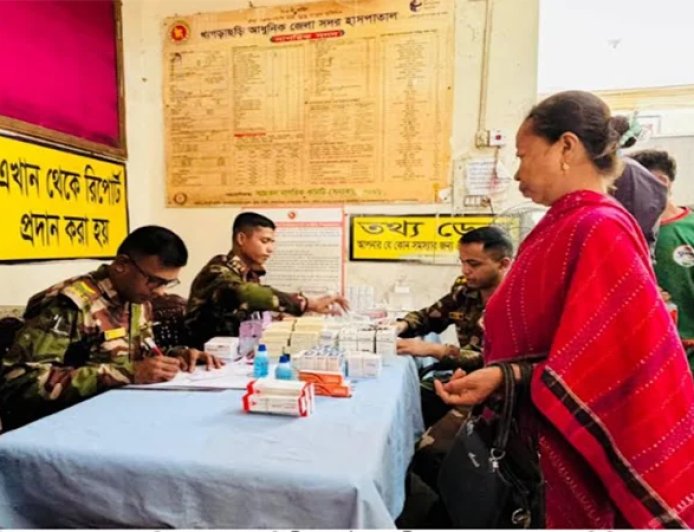 Army Provides Free Healthcare to 861 Patients in Khagrachhari