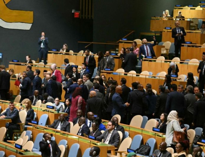 Dozens of UN envoys walk out during Netanyahu’s speech