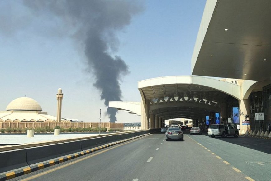 Black Smoke, Flames Seen Rising Near Riyadh Airport