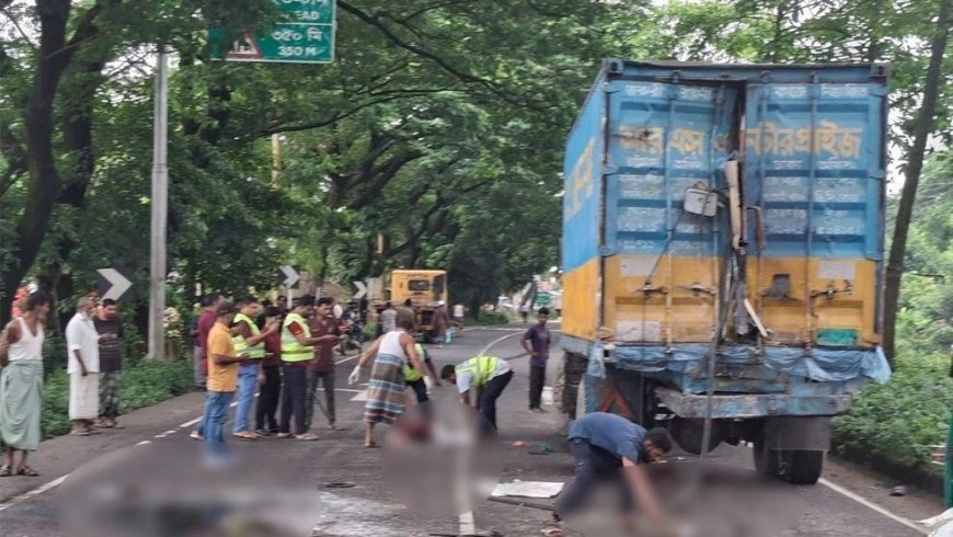 Three Killed as Bus Crashes Into Stationary Covered Van in Feni