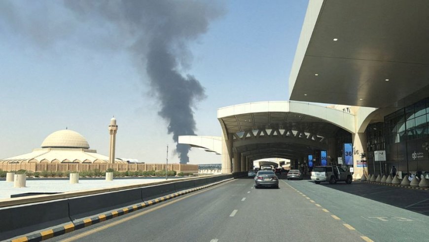 Black Smoke, Flames Seen Rising Near Riyadh Airport