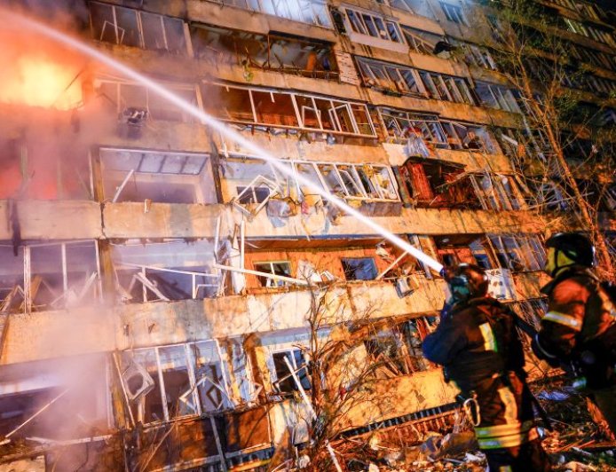 Massive Russian Strike on Ukraine Kills at Least 9, Damages Energy Infrastructure